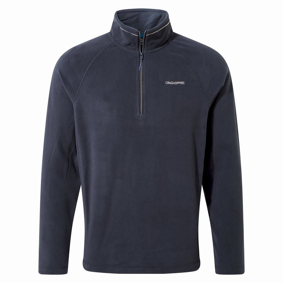 Craghoppers Corey Half Zip Men's Sweaters Navy Blue | IHY3887FV