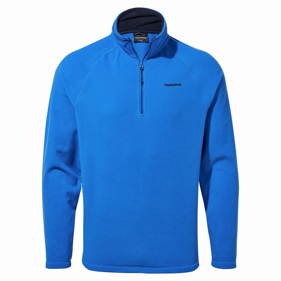 Craghoppers Corey Half Zip Men's Sweaters Blue | NDV8247YZ