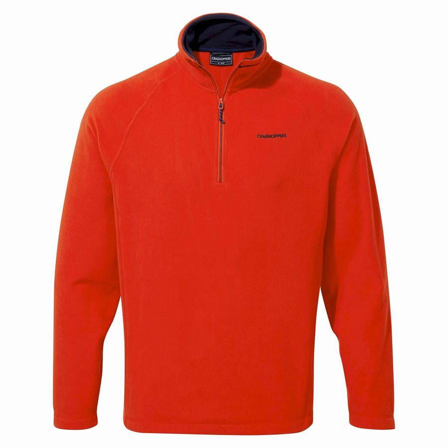 Craghoppers Corey Half Zip Men's Sweaters Red | UWD673WT