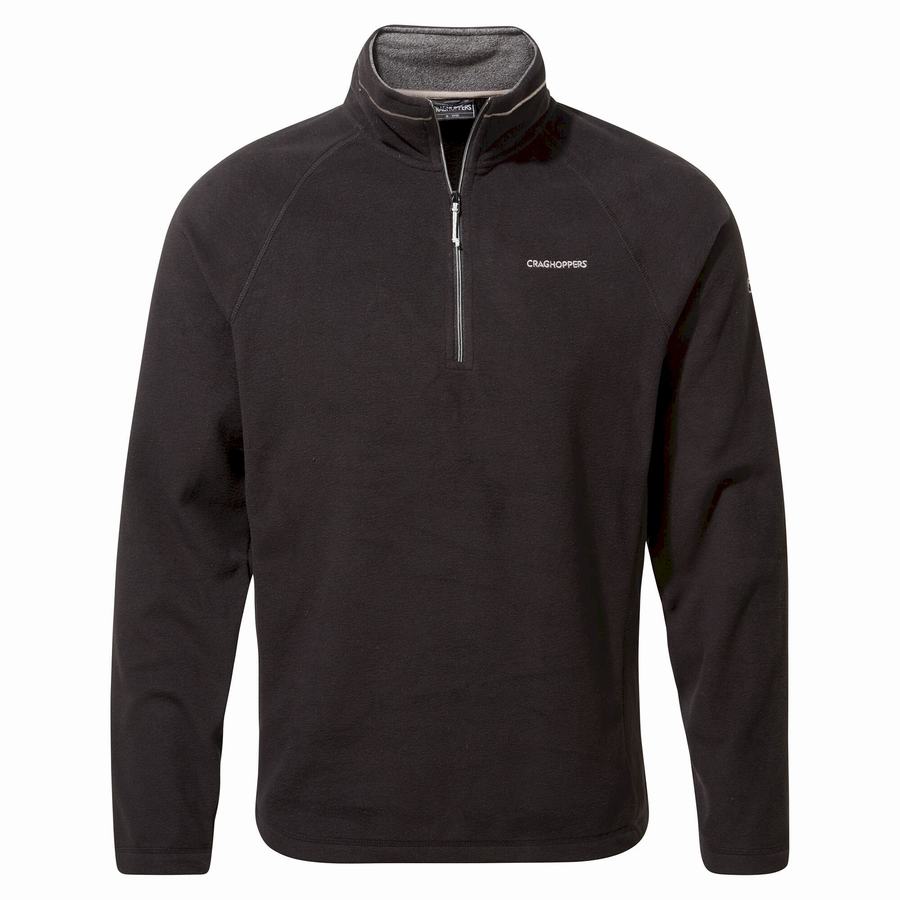 Craghoppers Corey Half Zip Men's Sweaters Black | WAX7153UD