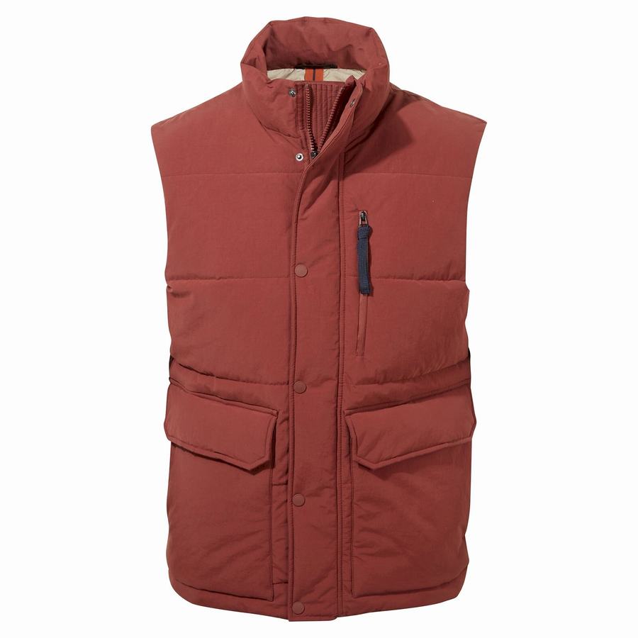 Craghoppers Dunbeath Vest Men's Gilets Red | FRE8398FB