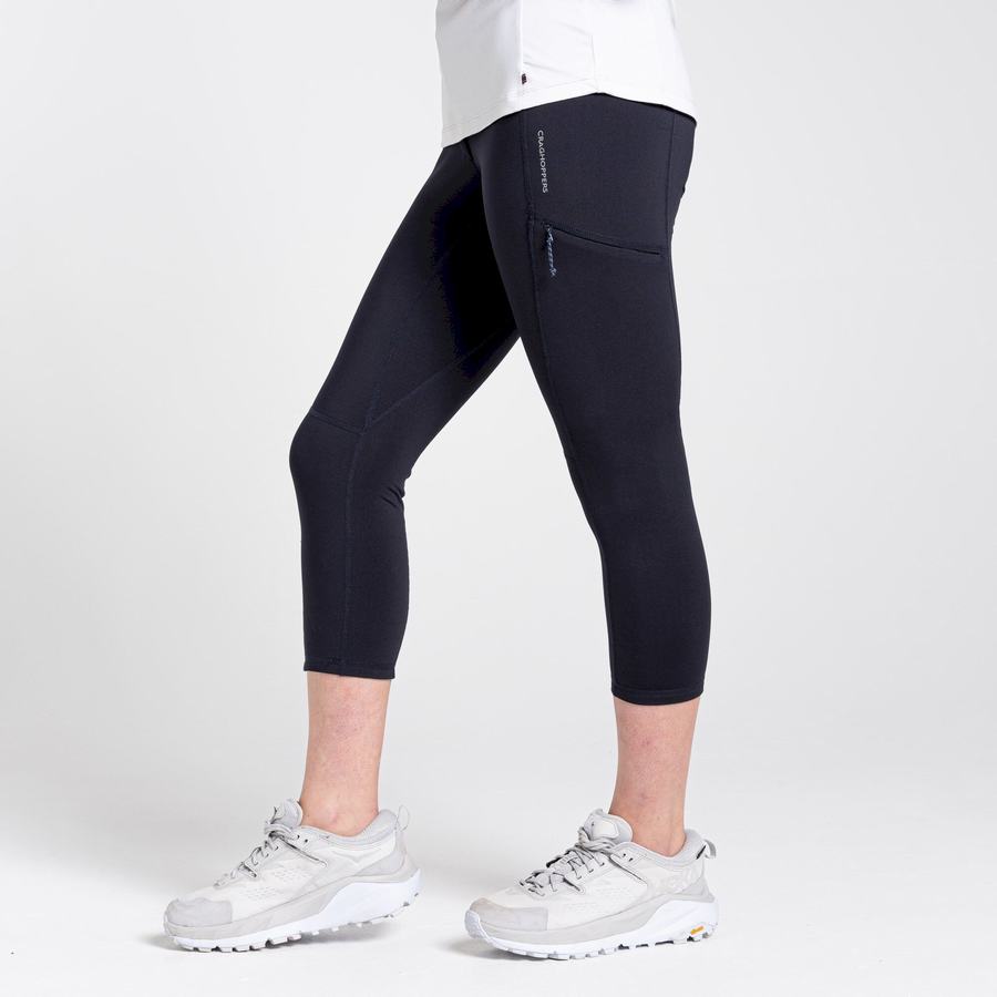 Craghoppers Dynamic Cropped Women's Leggings Navy | NTT726QK