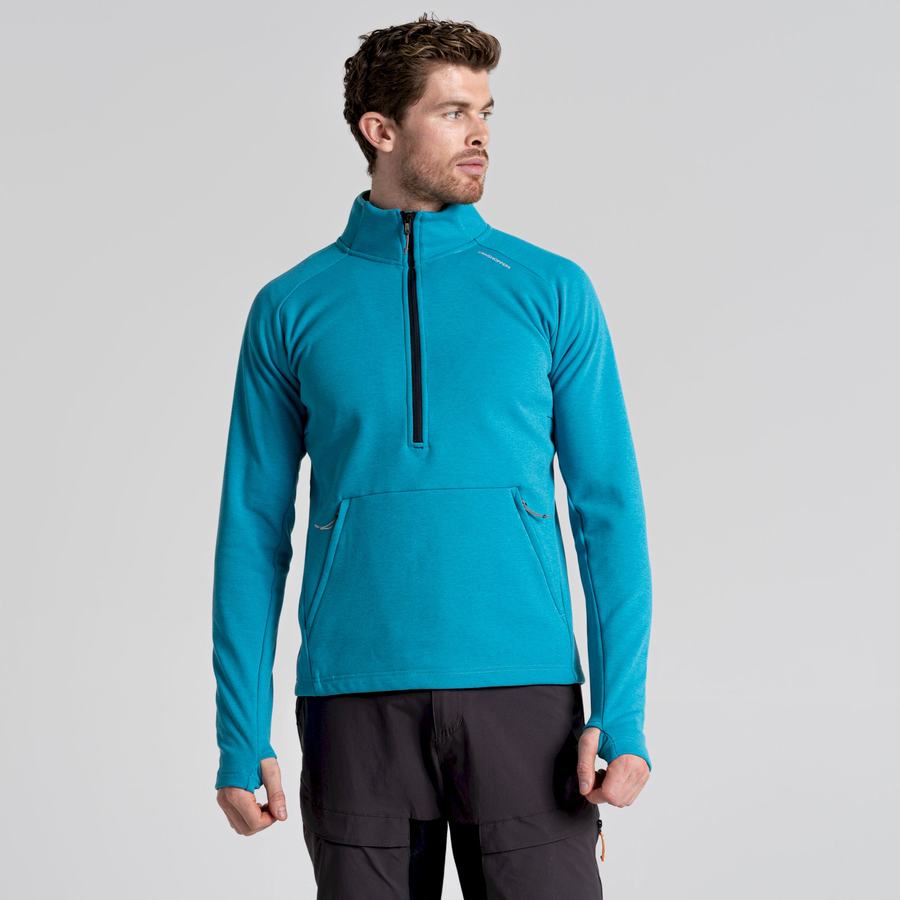 Craghoppers Dynamic Pro Half Zip Men's Sweaters Blue | YUA4662HP