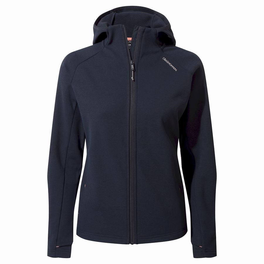 Craghoppers Dynamic Pro Hooded Women's Sweaters Blue Navy | QCV4333BO