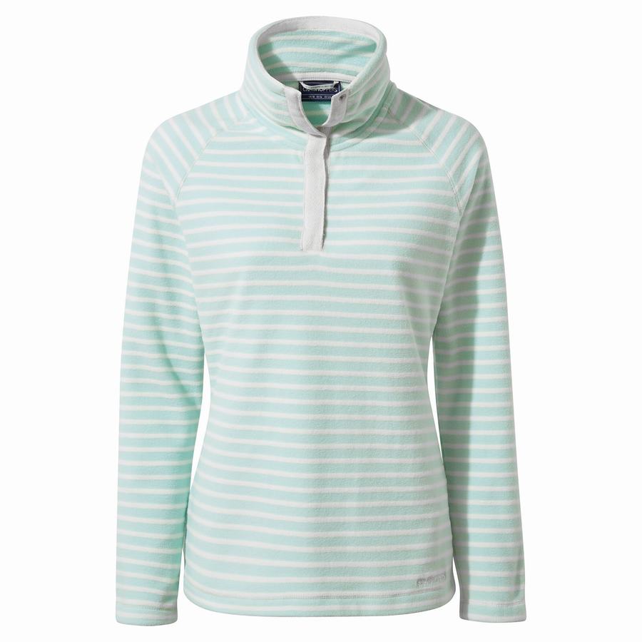 Craghoppers Ella Overhead Women's Sweaters Green Stripes | JEV913BN