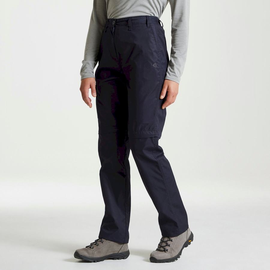 Craghoppers Expert Kiwi Women's Trousers Navy | IEN5921ZV