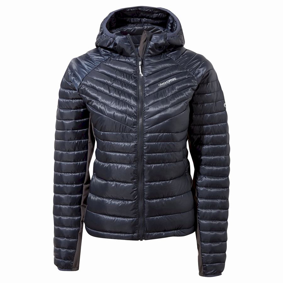 Craghoppers ExpoLite Insulated Hooded Women's Jackets Blue Navy | VLT51SG