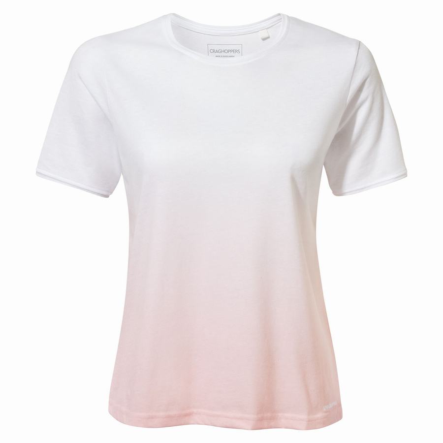 Craghoppers Ilyse Short Sleeved Women's T-Shirts Pink | VHL7018EM