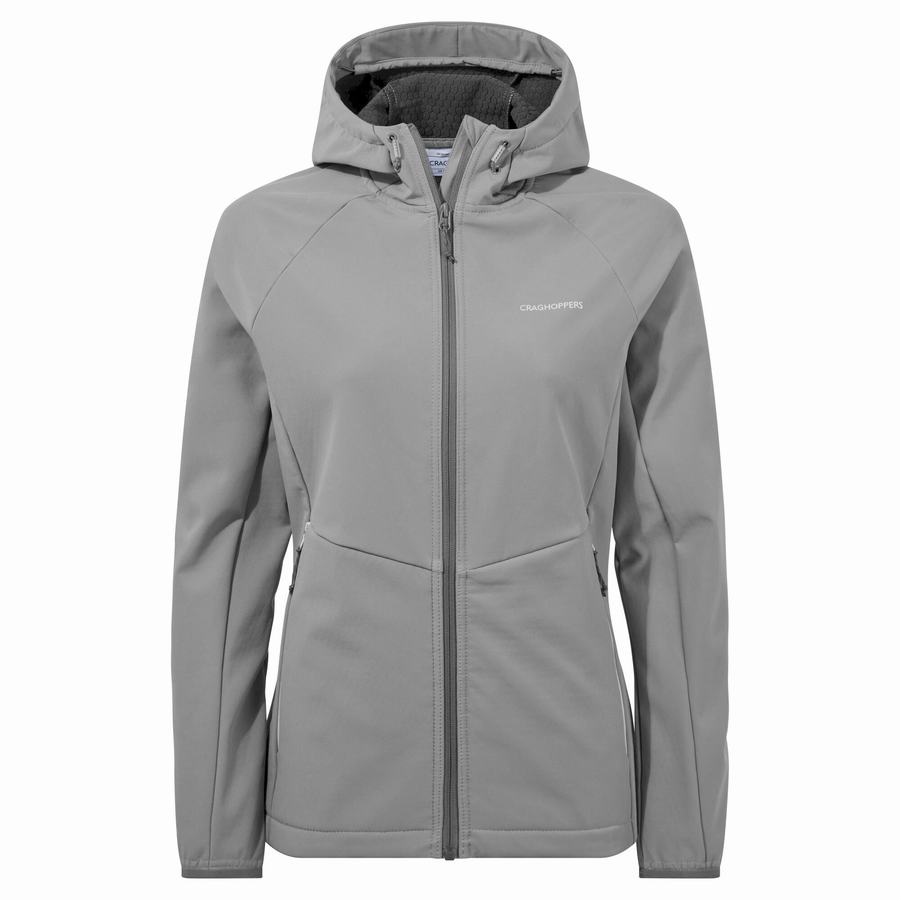 Craghoppers Kalti Weatherproof Hooded Women's Jackets Grey | RAY645UV