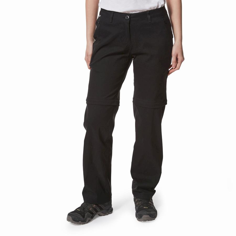 Craghoppers Kiwi Pro II Women's Trousers Black | GET2455TE