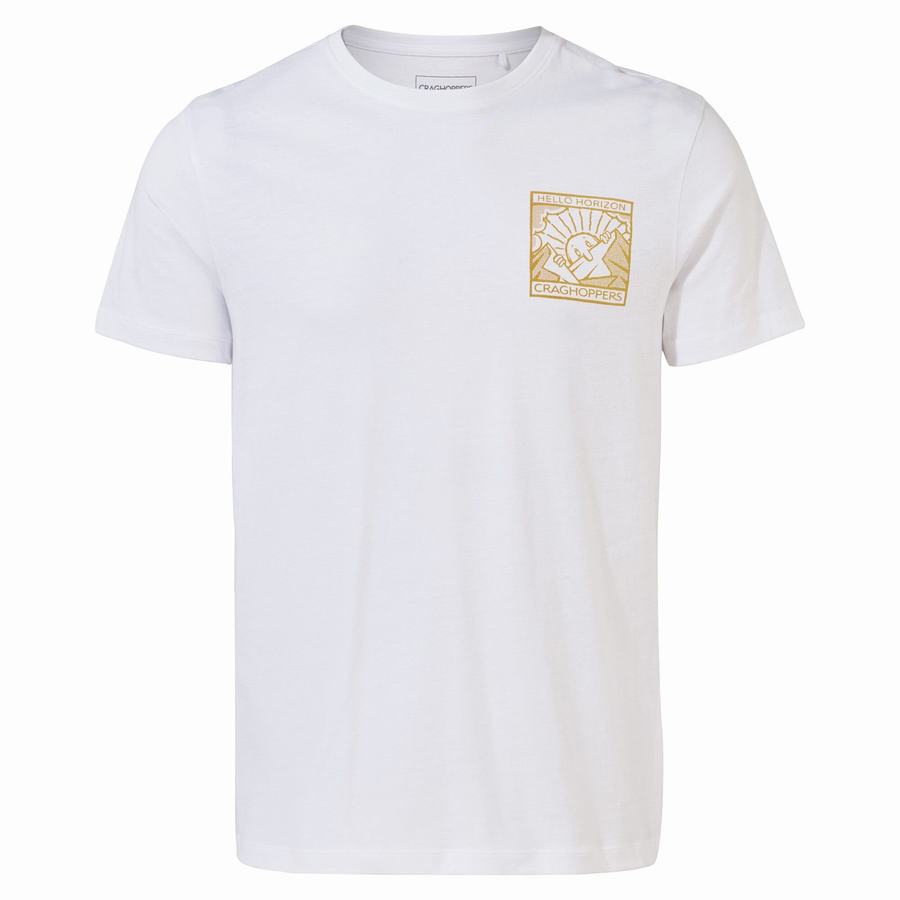 Craghoppers Lugo Short Sleeved Men's T-Shirts White | NRZ1146SW