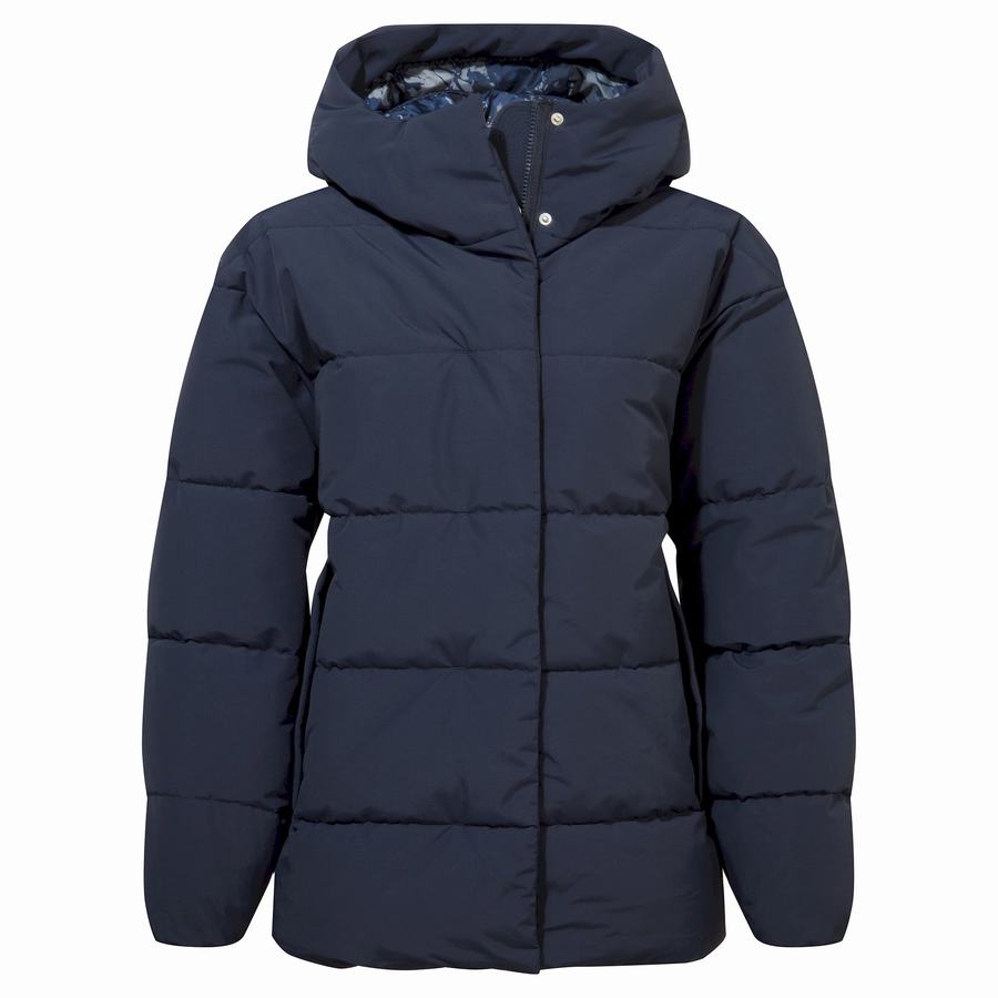 Craghoppers Madora Insulated Hooded Women's Jackets Blue Navy | EPW1633AU