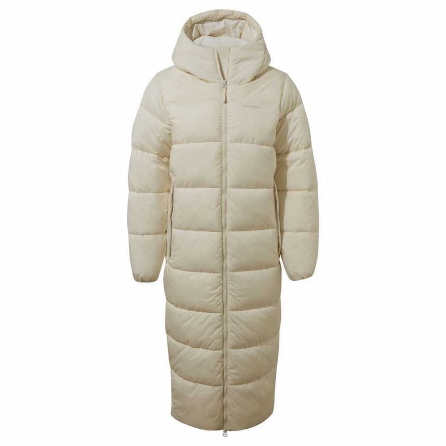 Craghoppers Narlia Insulated Hooded Women's Jackets White | OQL9556MW