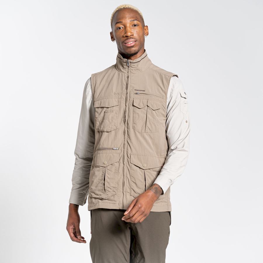 Craghoppers NosiLife Adventure II Men's Gilets Beige | PQG3543HI