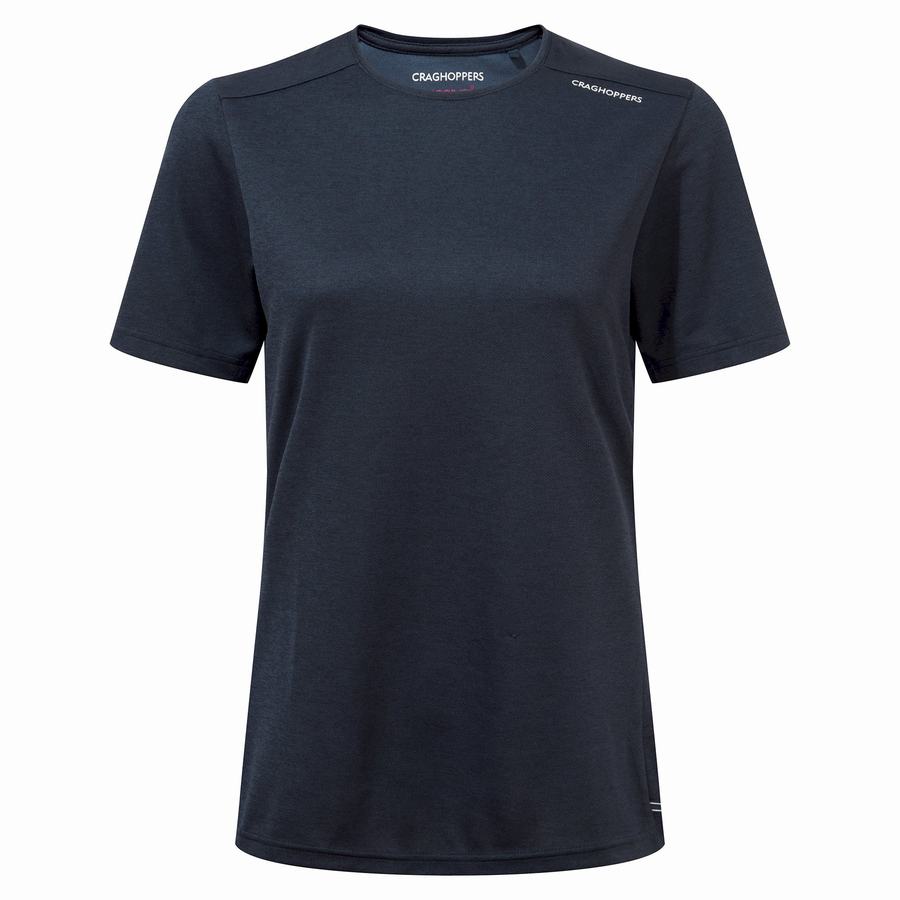 Craghoppers NosiLife Candella Short Sleeved Women's T-Shirts Blue Navy | QHJ3866FP