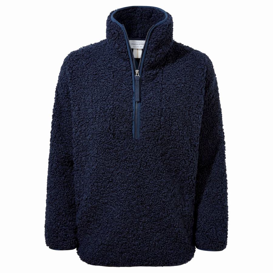 Craghoppers Orlena Half Zip Women's Sweaters Blue Navy | YWW5129EP