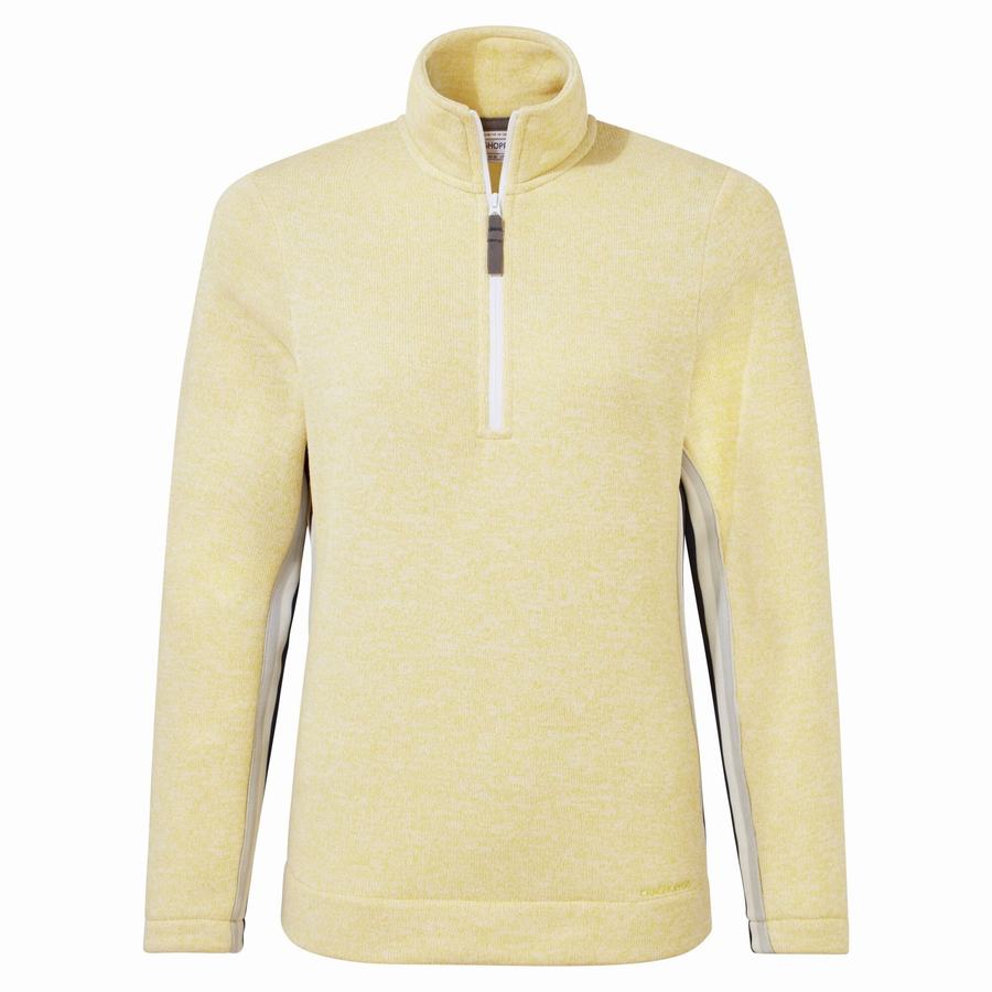 Craghoppers Pinalla Half Zip Women's Sweaters Yellow | BAE755JY