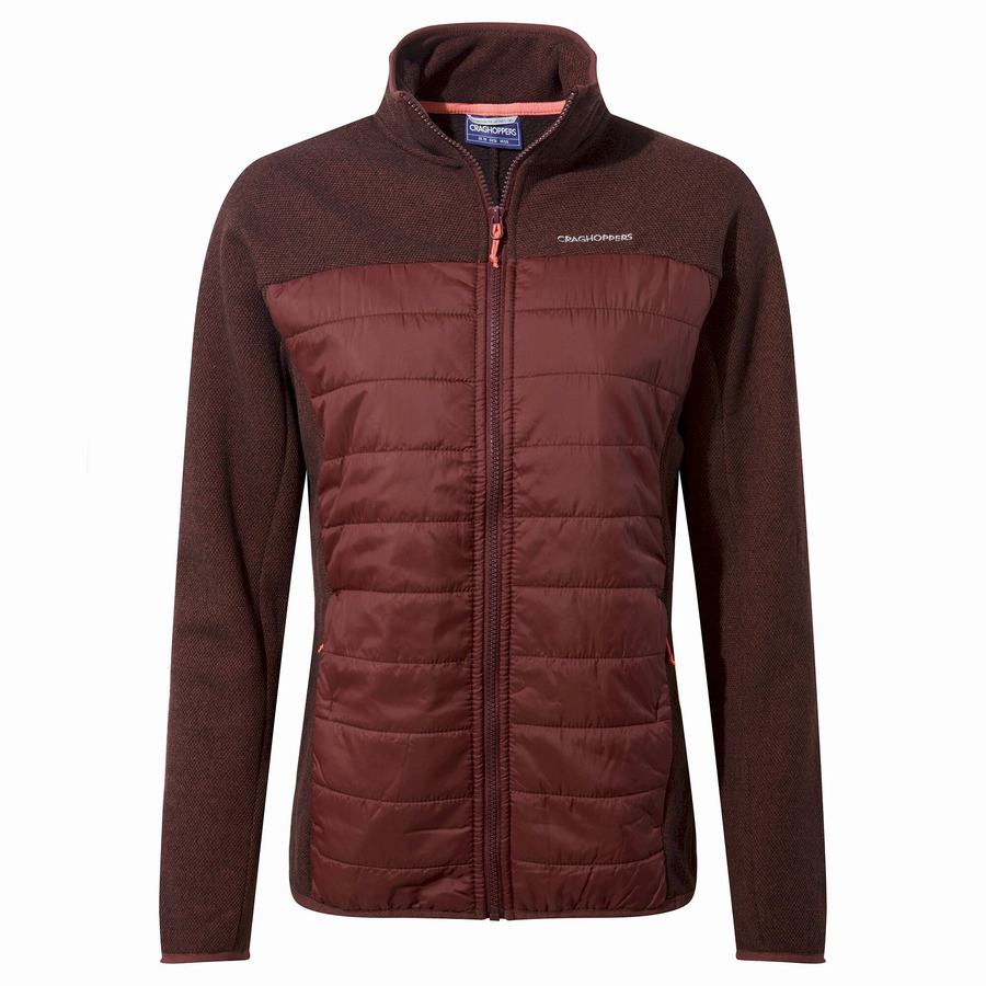 Craghoppers Shanice Hybrid Women's Jackets Dark Red | QTF8411TD