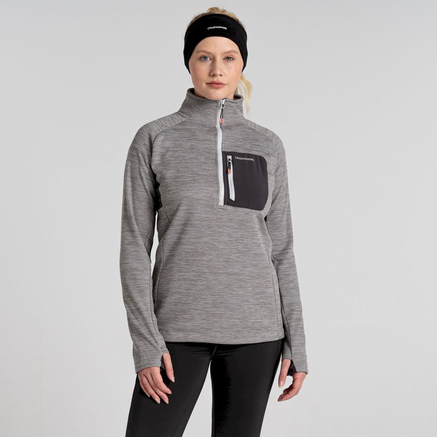 Craghoppers Trina Half Zip Women's Sweaters Silver | EPR3883QJ