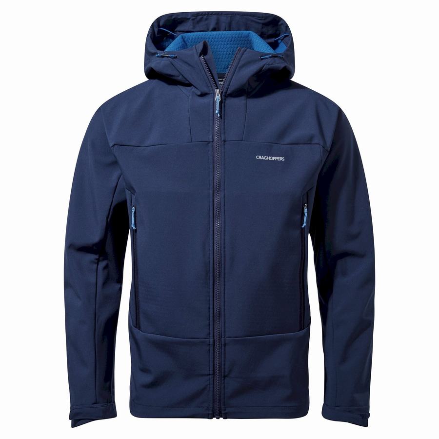 Craghoppers Tripp Hooded Men's Jackets Blue Navy | BHW9665QL