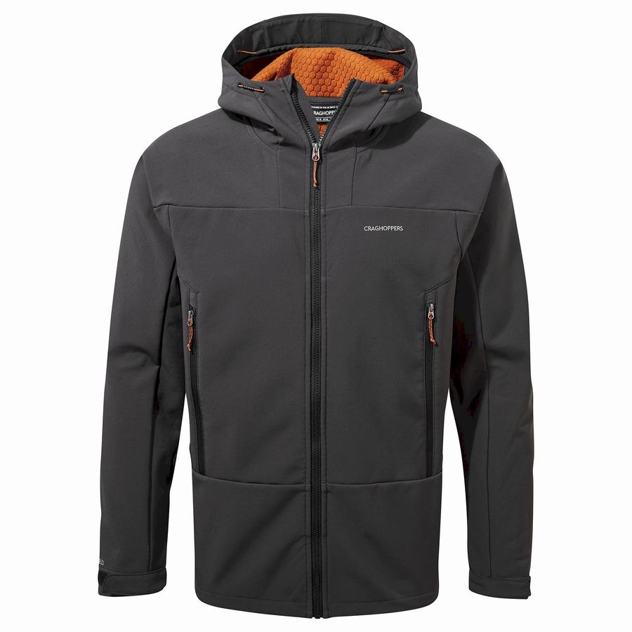 Craghoppers Tripp Hooded Men's Jackets Black | PIF917CV