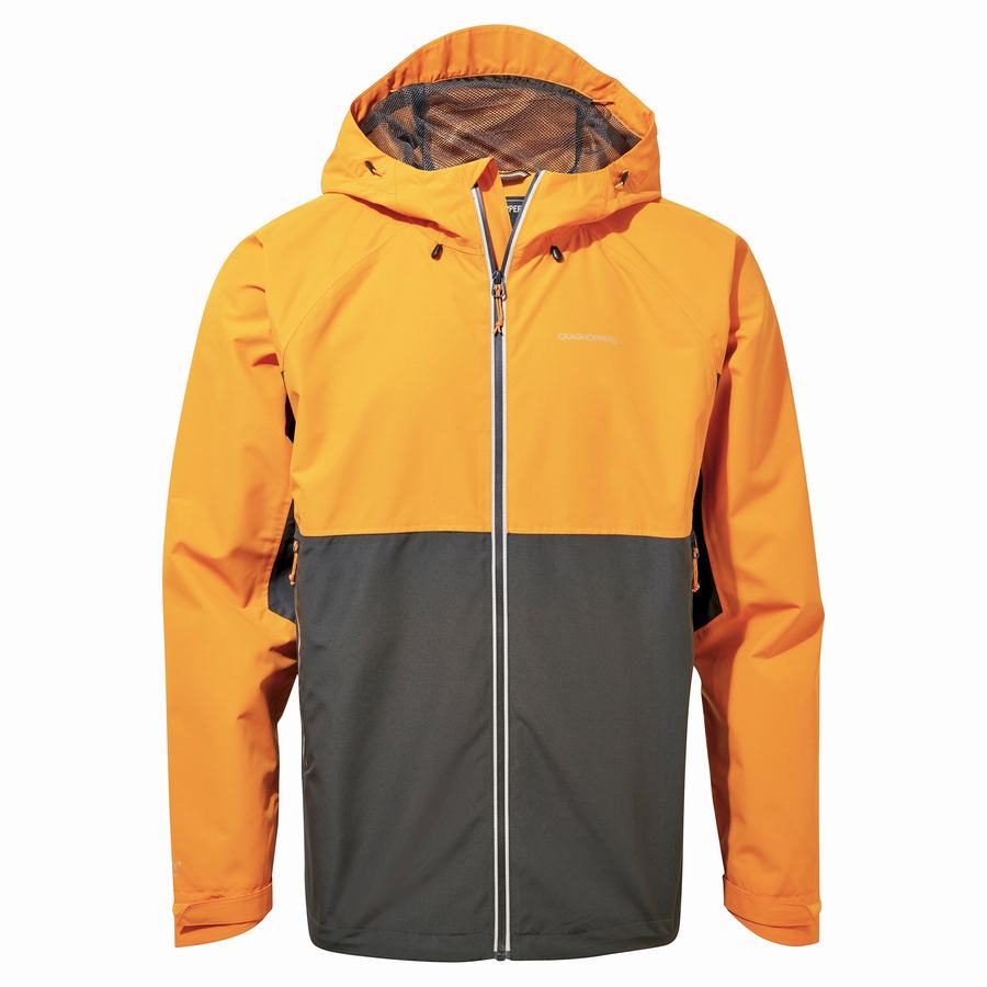 Craghoppers Waterproof Atlas Men's Jackets Orange Black | KFP3471IF