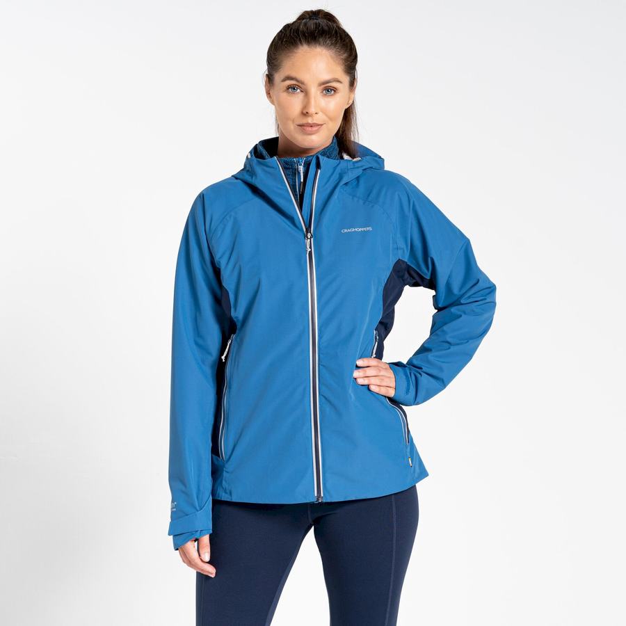 Craghoppers Waterproof Atlas Women's Jackets Blue Navy | GBO4857CO