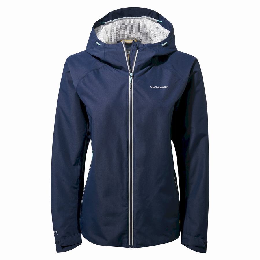 Craghoppers Waterproof Atlas Women's Jackets Blue Navy | JFV9089GI