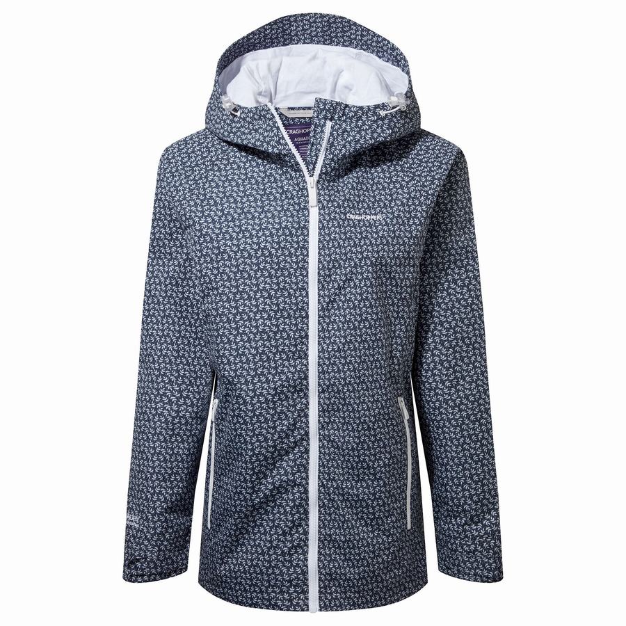 Craghoppers Waterproof Laurel Women's Jackets Blue Navy | DJV618LD