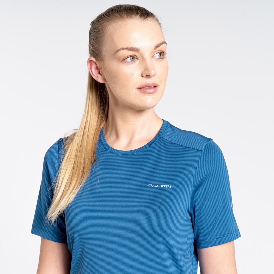 Craghoppers Aliso Short Sleeved Women's T-Shirts Blue | MJF9824YJ