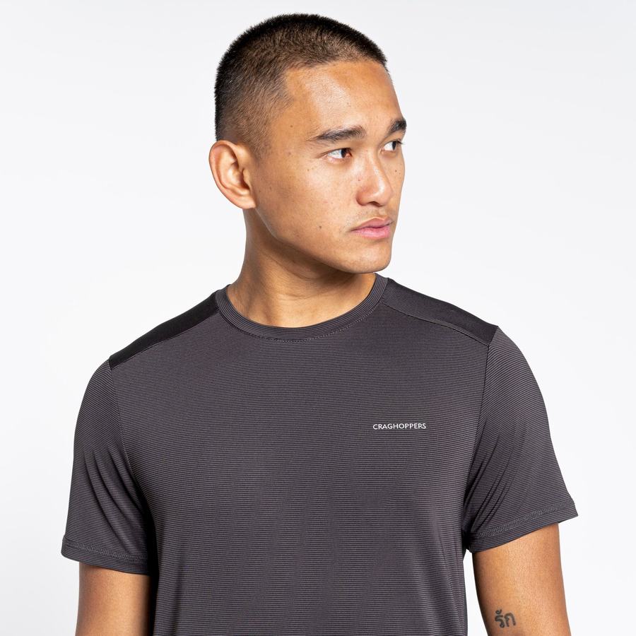 Craghoppers Atmos Short Sleeved Men's T-Shirts Black | KNQ868YI