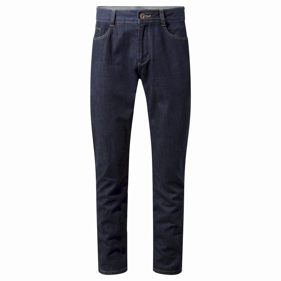 Craghoppers Bardsey Jean Men's Trousers Indigo Blue | PWO2494HC