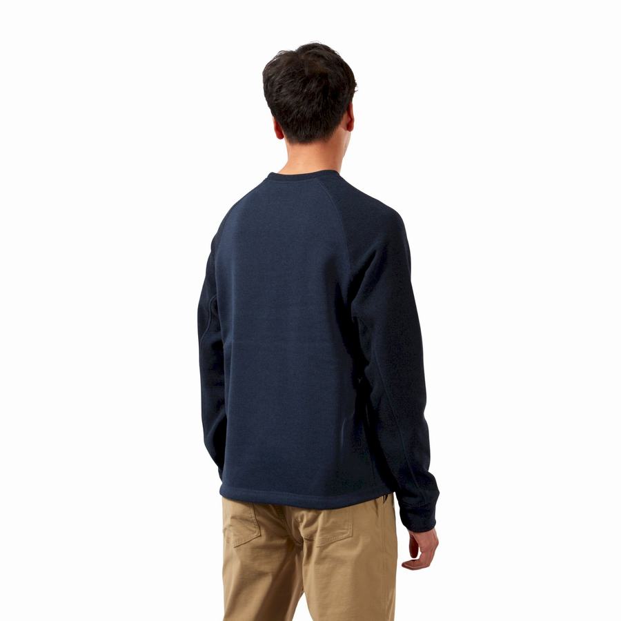 Craghoppers Barker Jumper Men's Sweatshirts Blue Navy | HKC7632DK