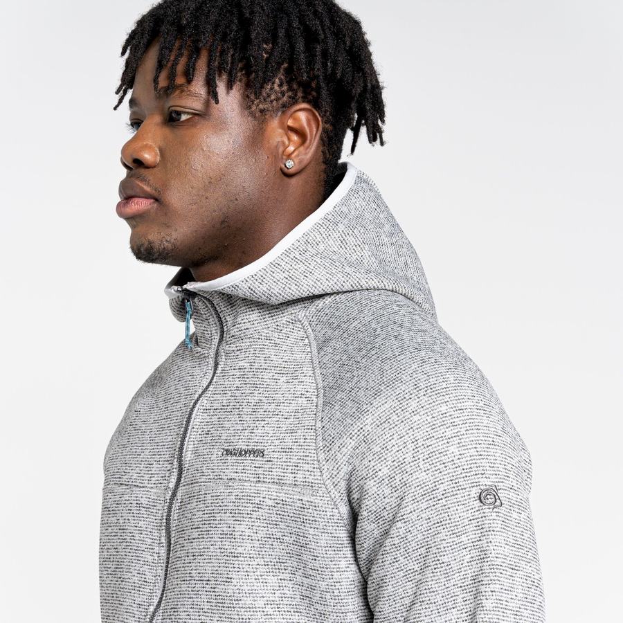 Craghoppers Brayden Hooded Men's Sweaters Silver | KKE6848JK