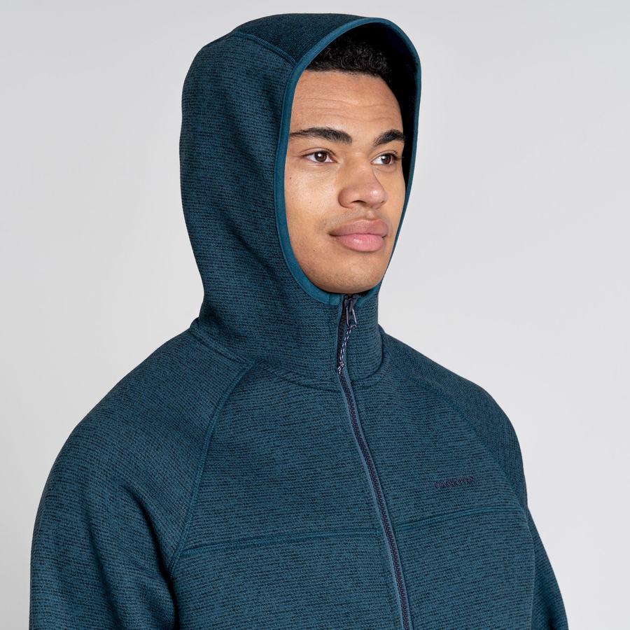 Craghoppers Brayden Hooded Men's Sweaters Dark Blue | PGV7072BR