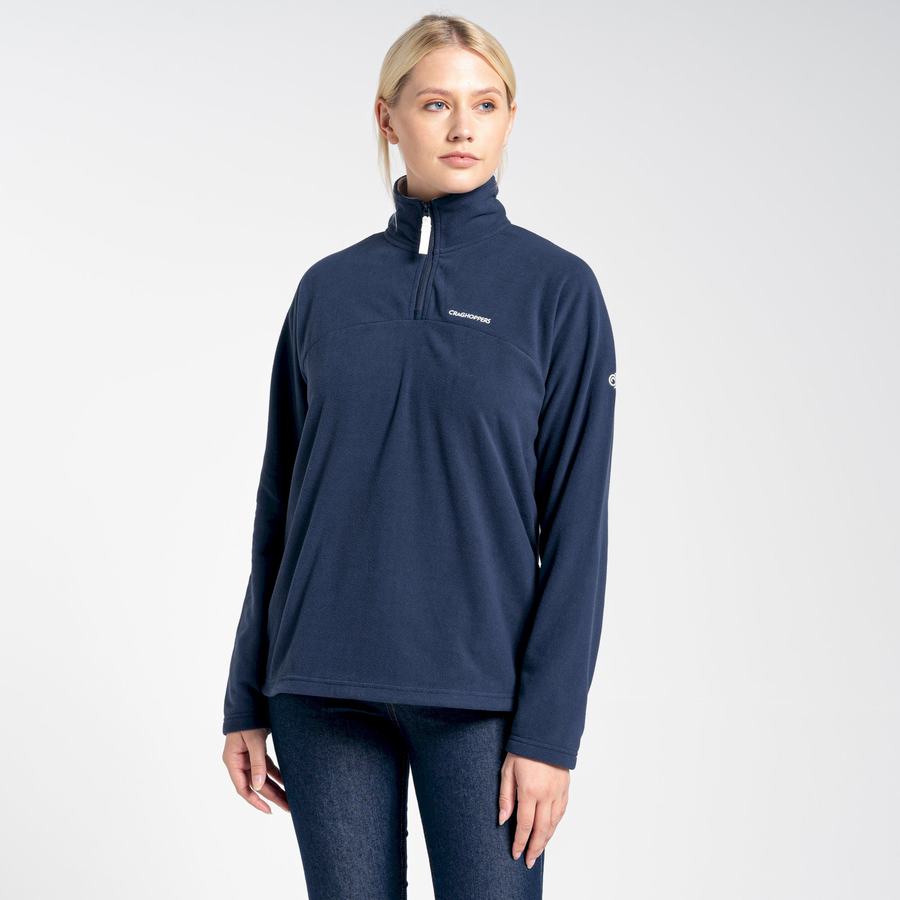 Craghoppers Cabrillo Half Zip Women's Sweaters Blue Navy | HKV433AZ