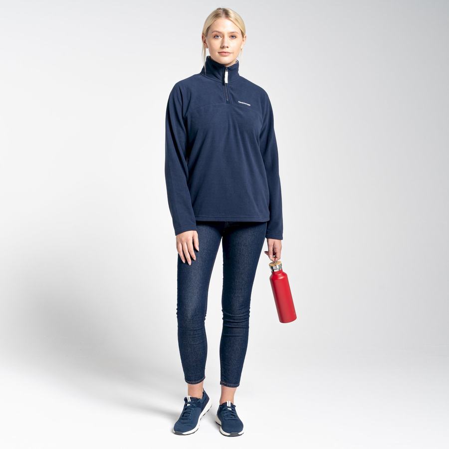 Craghoppers Cabrillo Half Zip Women's Sweaters Blue Navy | HKV433AZ