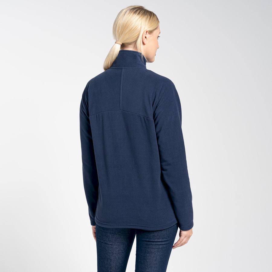 Craghoppers Cabrillo Half Zip Women's Sweaters Blue Navy | HKV433AZ