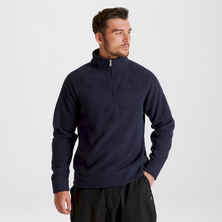 Craghoppers Cason Half-Zip Men's Sweaters Blue Navy | MNF2411AA