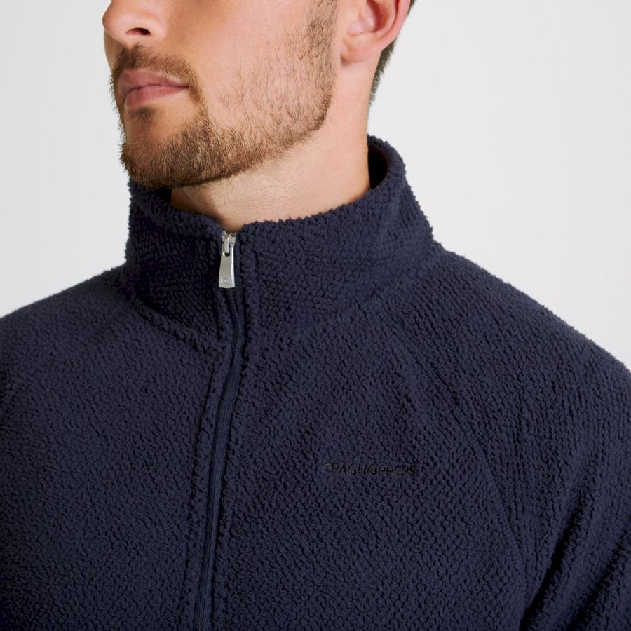 Craghoppers Cason Half-Zip Men's Sweaters Blue Navy | MNF2411AA