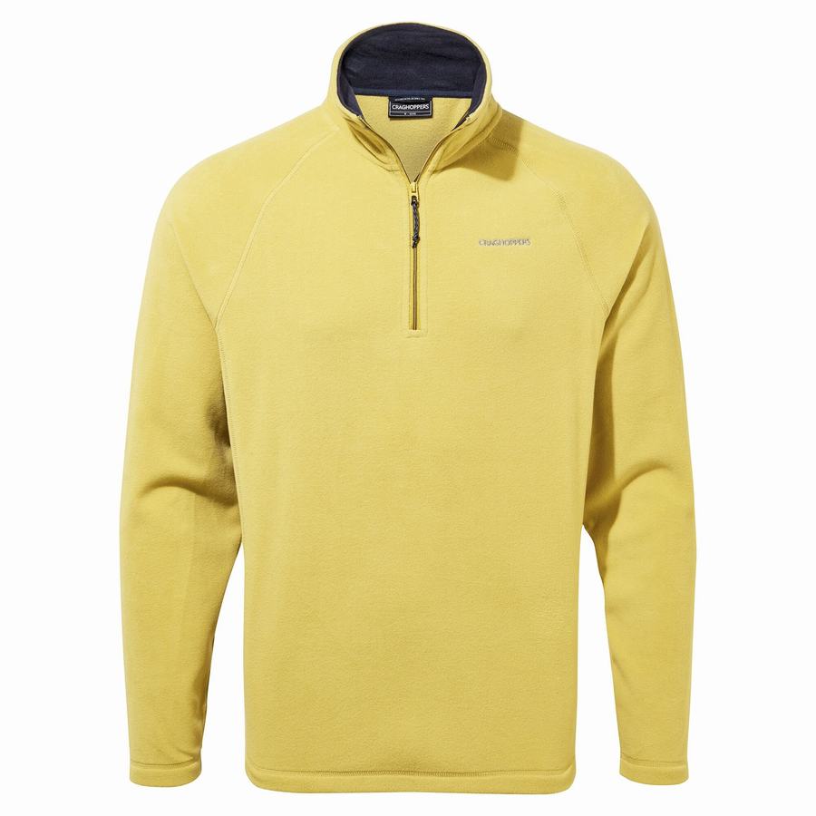 Craghoppers Corey Half Zip Men\'s Sweaters Yellow | VPL516CL