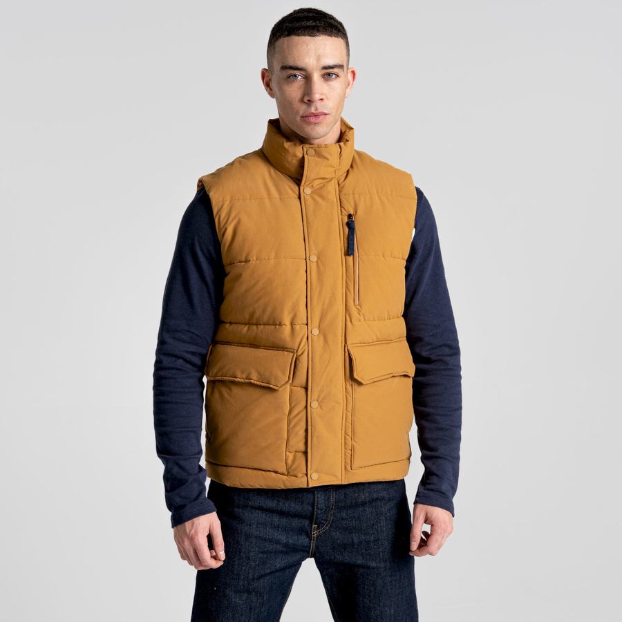 Craghoppers Dunbeath Vest Men's Gilets Grey Brown | YIO2060RB