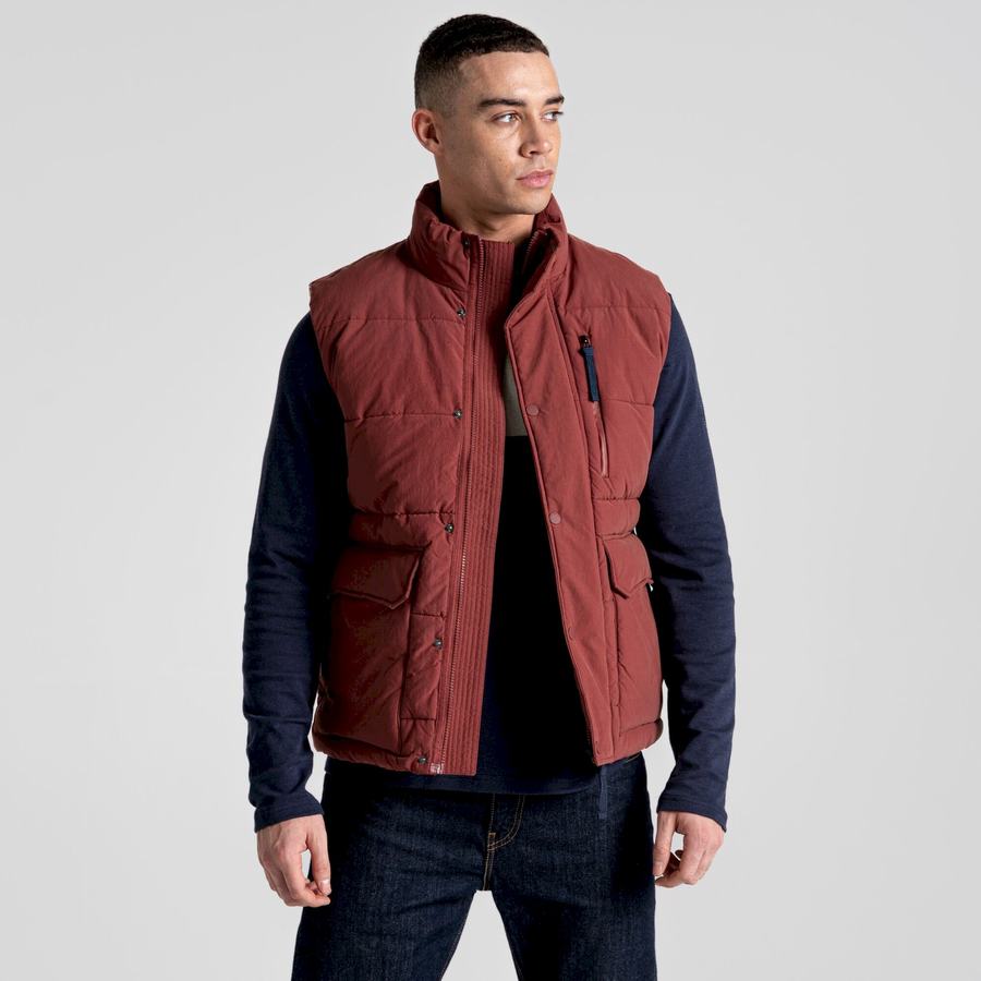 Craghoppers Dunbeath Vest Men's Gilets Red | FRE8398FB