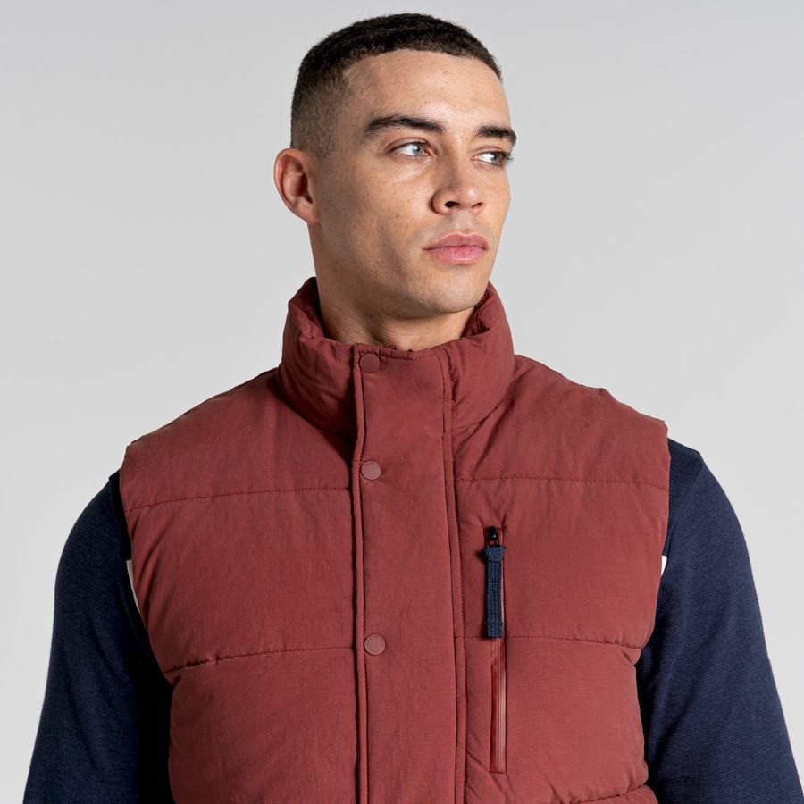 Craghoppers Dunbeath Vest Men's Gilets Red | FRE8398FB