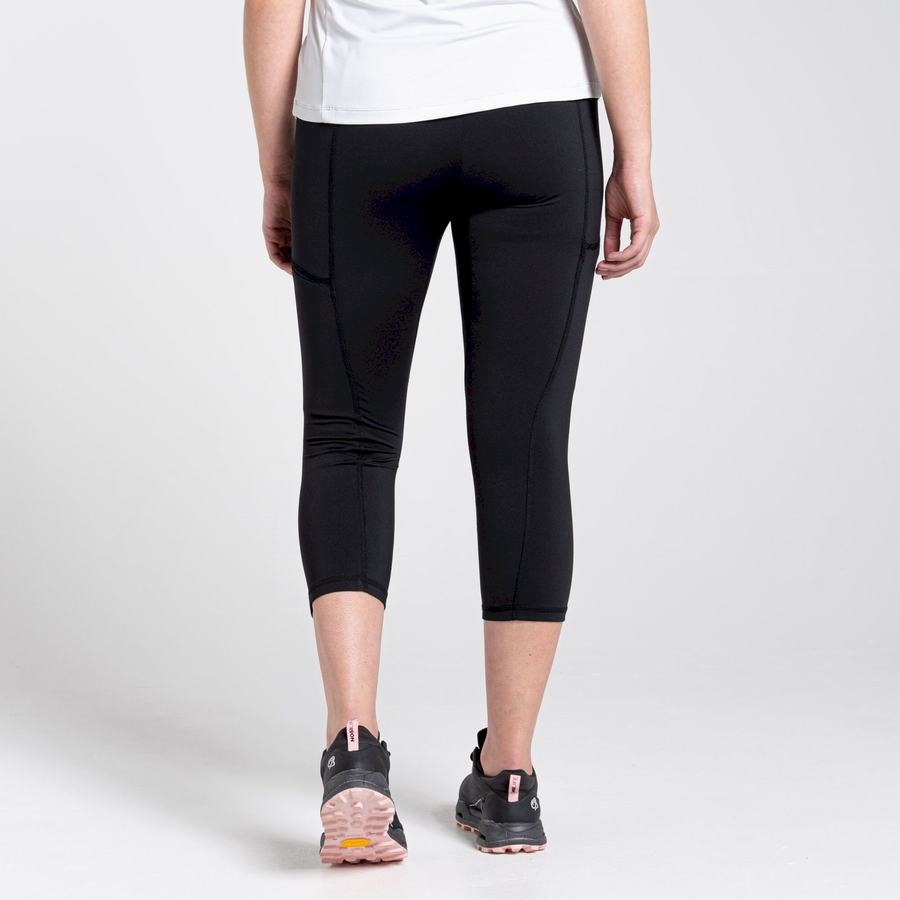 Craghoppers Dynamic Cropped Women's Leggings Black | DFZ2475BV