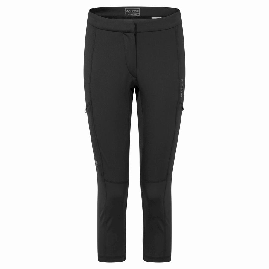 Craghoppers Dynamic Cropped Women's Leggings Black | DFZ2475BV