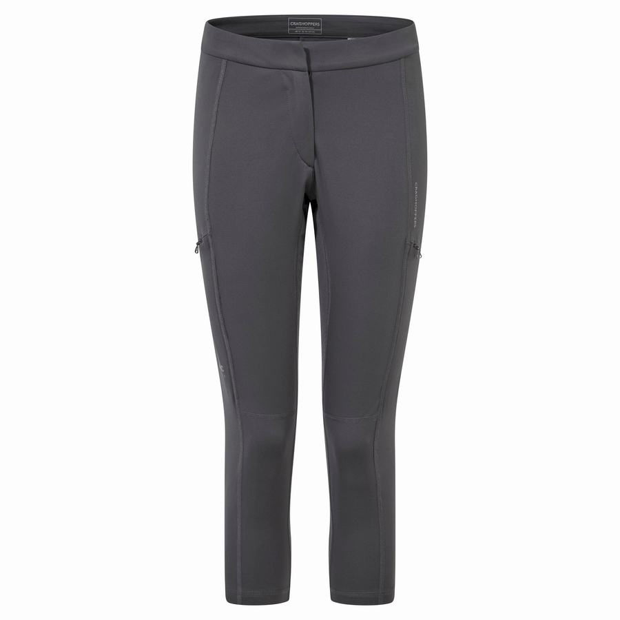 Craghoppers Dynamic Cropped Women's Leggings Deep Grey | NCE588MF