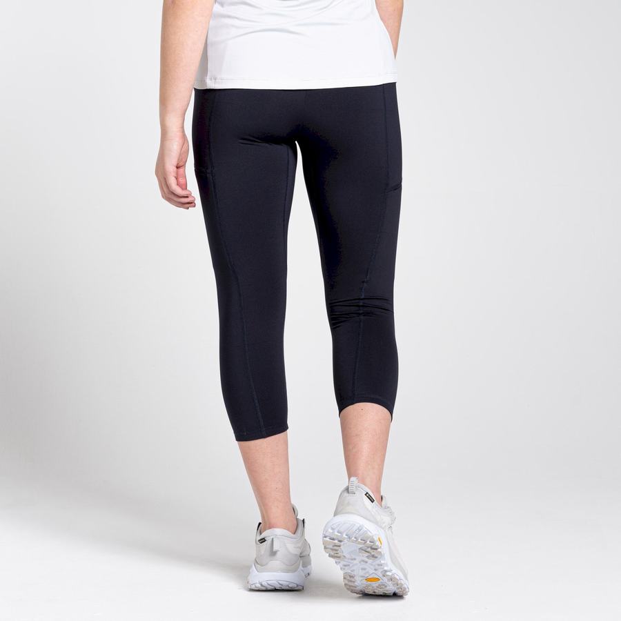 Craghoppers Dynamic Cropped Women's Leggings Navy | NTT726QK