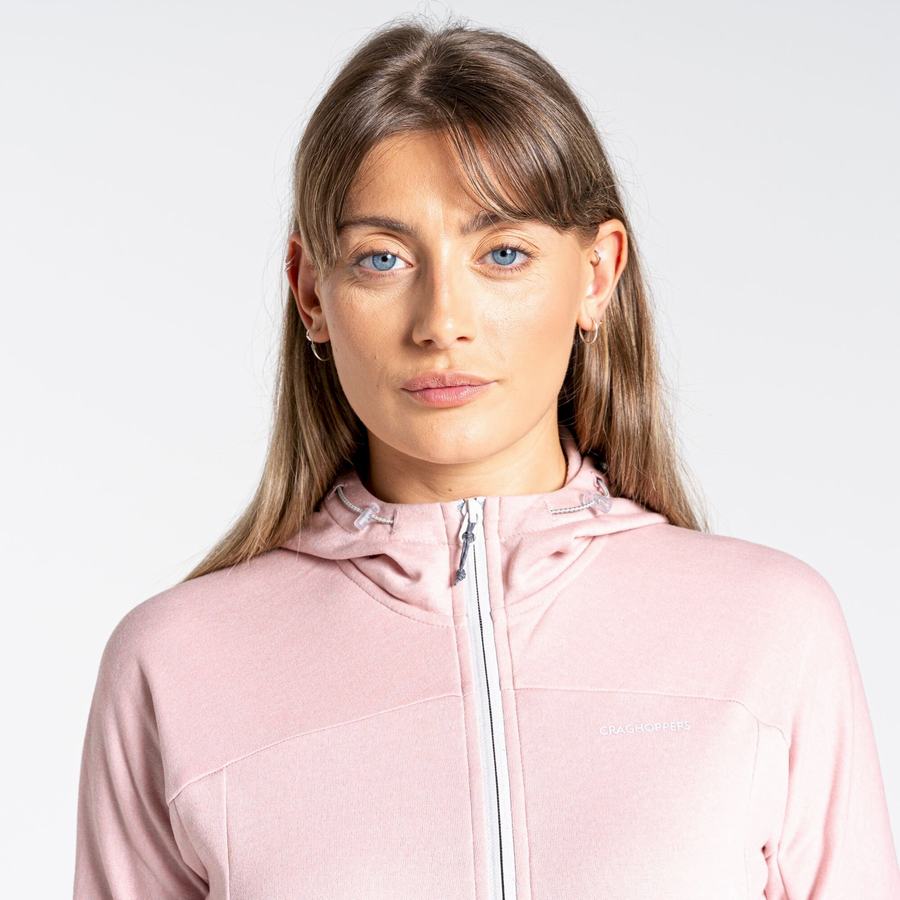 Craghoppers Dynamic Hooded Half Zip Top Women's T-Shirts Pink | QGR8385SU