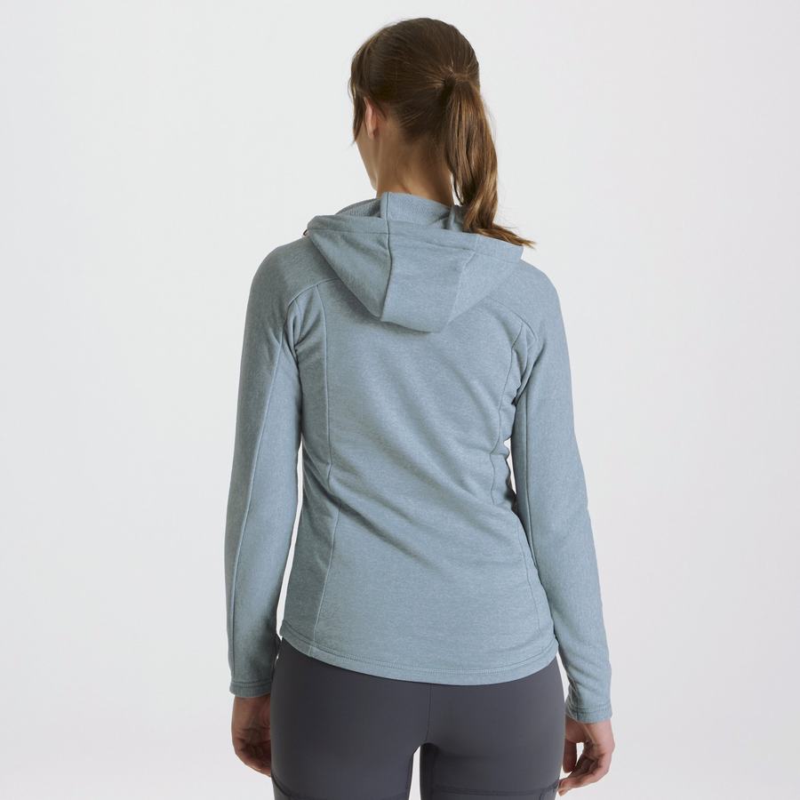 Craghoppers Dynamic Hooded Half Zip Women's T-Shirts Green Grey | KLN7973JK